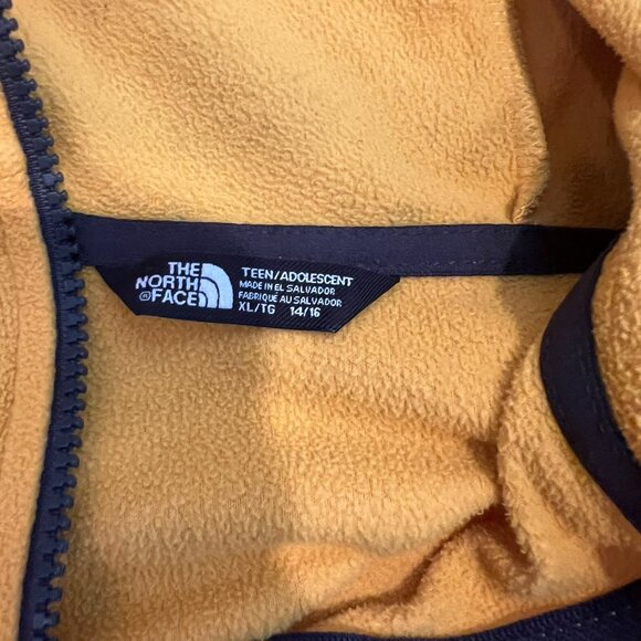 The North Face Teen Glacier Full Zip Fleece Hoodie Summit Gold Size XL (14/16) - Picture 3 of 5